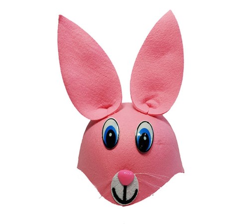 toptan-xml-dropshipping-Pembe Renk Kulaklı Tavşan Şapkası Hayvan Şapkası