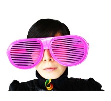 Pembe Renk Mega Boy Jumbo Panjur Şekilli Parti Gözlüğü