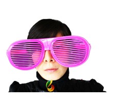 Pembe Renk Mega Boy Jumbo Panjur Şekilli Parti Gözlüğü