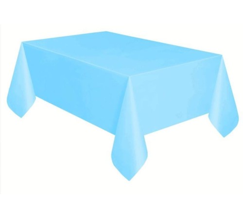 toptan-xml-dropshipping-Plastik Masa Örtüsü Açık Mavi Renk 137x270 cm