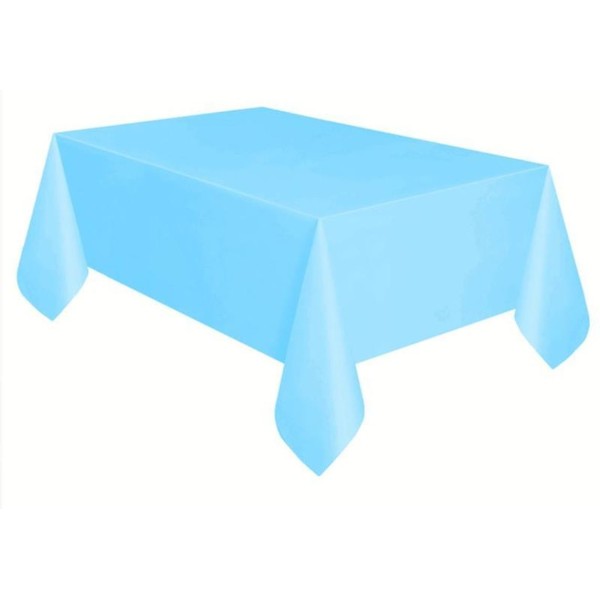 toptan-xml-dropshipping-Plastik Masa Örtüsü Açık Mavi Renk 137x270 cm