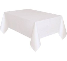 Beyaz Renk Plastik Masa Örtüsü 120x180 cm