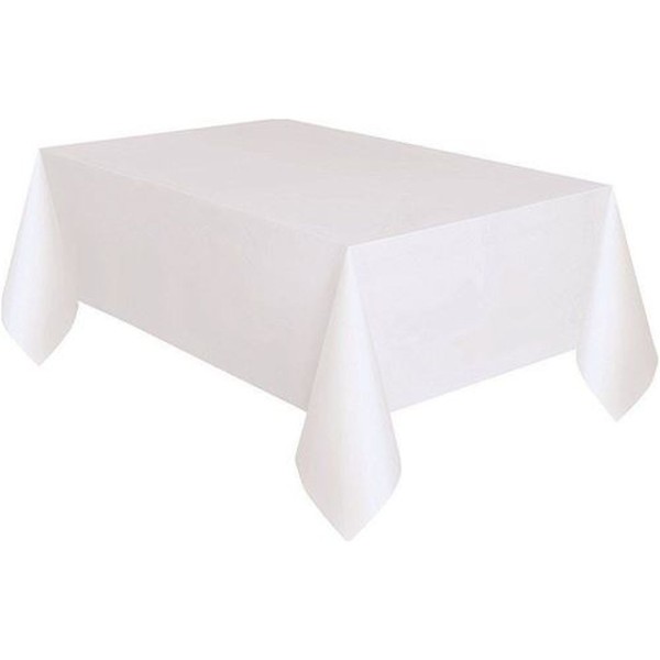 toptan-xml-dropshipping-Beyaz Renk Plastik Masa Örtüsü 120x180 cm