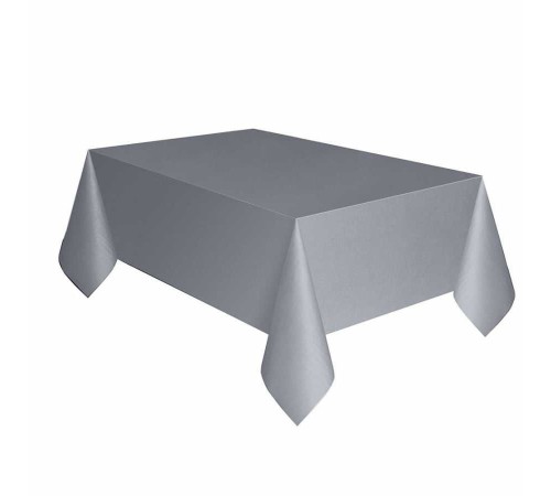 toptan-xml-dropshipping-Plastik Masa Örtüsü Gümüş Renk 137x270 cm