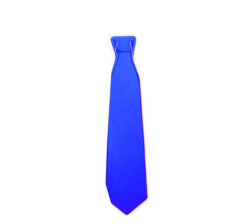 toptan-xml-dropshipping-Plastik Parti Kravatı Neon Mavi Renk 12 Adet
