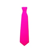 Plastik Parti Kravatı Neon Pembe Renk 12 Adet