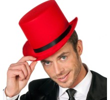 Plastik Üzeri Nubuk Kaplama Kırmızı Sihirbaz Şapkası