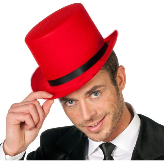 toptan-xml-dropshipping-Plastik Üzeri Nubuk Kaplama Kırmızı Sihirbaz Şapkası