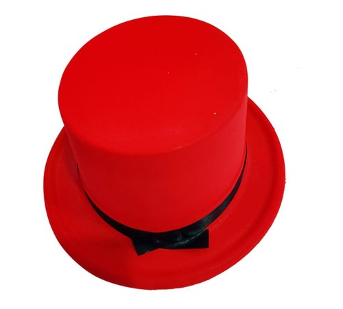toptan-xml-dropshipping-Plastik Üzeri Nubuk Kaplama Kırmızı Sihirbaz Şapkası