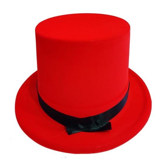 toptan-xml-dropshipping-Plastik Üzeri Nubuk Kaplama Kırmızı Sihirbaz Şapkası