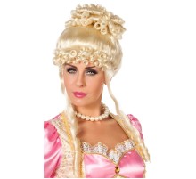 Platin Renk Eski Çağlar Barok Peruğu Prenses Peruğu