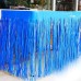 toptan-xml-dropshipping-Püsküllü Işıltılı Metalize Mavi Renk Masa Eteği 75 cm x 4 m