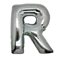 R Harf Folyo Balon Gümüş Renk  40 inç