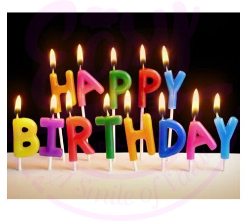 toptan-xml-dropshipping-Rengarenk Happy Birthday Yazılabilen Doğum Günü Mumu