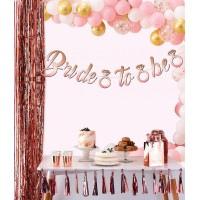 Rose Gold Renk İtalik Yazı Bekarlığa Veda Partisi Tektaşlı Bride To Be Banner Flama Süs