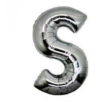S Harf Folyo Balon Gümüş Renk  40 inç