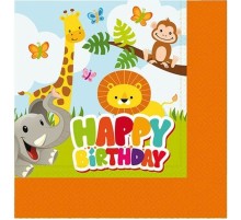 Safari Sevimli Hayvanlar Peçete 20 Adet