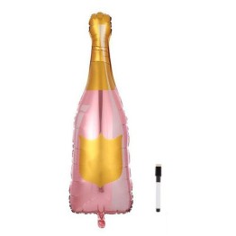 Şampanya Şişesi Kokteyl Şişesi Yazılabilir Şekilli Folyo Balon Kalemli 107x40 cm