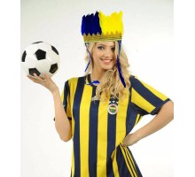 Sarı Lacivert Fenerbahçe Taraftar Tüylü Saç Bandı