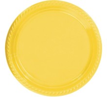Sarı Plastik Tabak 22 cm 25li