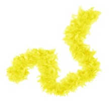 Sarı Renk Kabarık Tüylü Otriş Boa Dekorasyon Tüy 180 cm