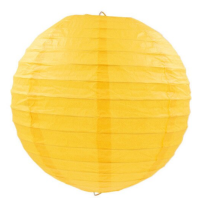 Sarı Renk Kağıt Süs Japon Fener Dekorasyon Asma Süs 30 Cm