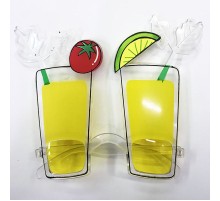 Sarı Renk Uzun Kadeh Tekila Şekilli Yılbaşı Parti Gözlüğü