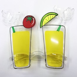 Sarı Renk Uzun Kadeh Tekila Şekilli Yılbaşı Parti Gözlüğü