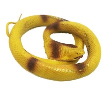 Sarı Renk Yassı Kafa Yumuşak Gerçekçi Kobra Yılan 95 cm