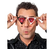 Siyah Beyaz Renk Martini Parti Gözlüğü