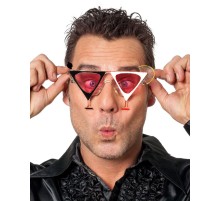 Siyah Beyaz Renk Martini Parti Gözlüğü