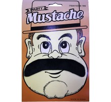 Siyah Renk 70 li Yıllar Yeşilçam Jönleri Takma Bıyık Parti Bıyığı