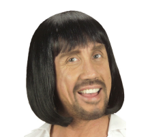 Siyah Renk Erkekler İçin Kısa Ortaçağ Peruğu