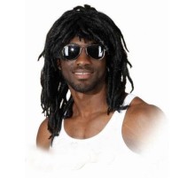 Siyah Renk Joe Dreadlocks Astarlı Kabarık Rasta Peruk  1 Adet