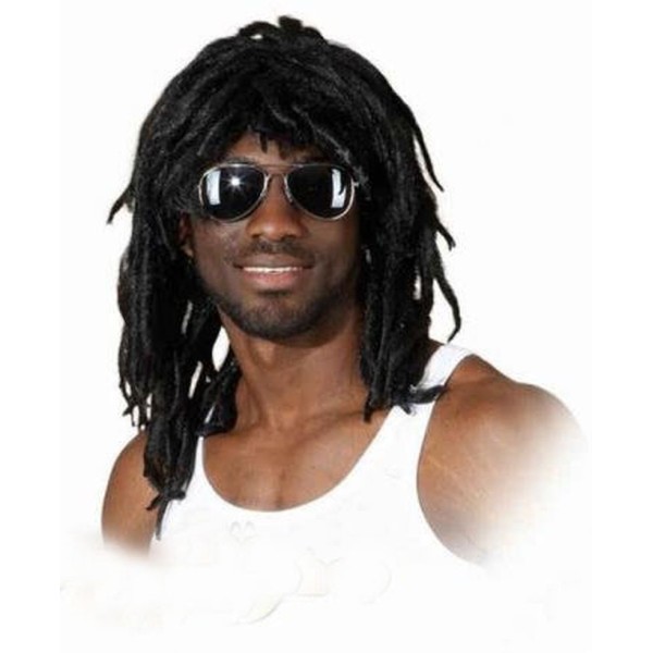toptan-xml-dropshipping-Siyah Renk Joe Dreadlocks Astarlı Kabarık Rasta Peruk