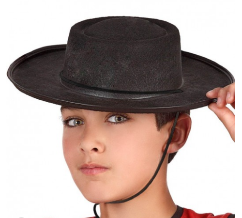 toptan-xml-dropshipping-Siyah Renk Keçe Flamenko Şapkası Çocuk Boy