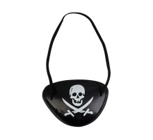Siyah Renk Kuru Kafa Baskılı Plastik Korsan Göz Maskesi Korsan Göz Bandı