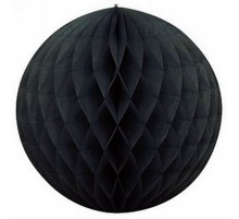 Siyah Renk Petek Kağıt Süs Dekor Asma Süsleme 25 cm 1 Adet