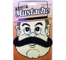 Siyah Renk Takma Kabadayı Bıyığı Parti Bıyığı