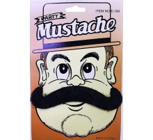 Siyah Renk Takma Kabadayı Bıyığı Parti Bıyığı