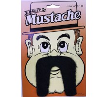 Siyah Renk Takma Yeniçeri Bıyığı Takma Parti Bıyığı