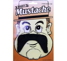 Siyah Renk Ülkücü Bıyığı Takma Parti Bıyığı