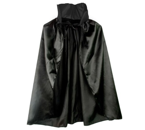 toptan-xml-dropshipping-Siyah Renk Yakalı Halloween Pelerini 90 cm