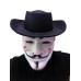 toptan-xml-dropshipping-Siyah Renkli Delikli Çocuk Boy Vendetta Şapkası ve Vendetta Maskesi