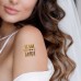 toptan-xml-dropshipping-Tekli Bride Tattoo Model 6 - Altın Yaldız - 5,5 cm x 5,5 cm - Geçici Dövme