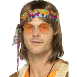 Turuncu Renk Camlı 60 lı Yıllar Hippi Lennon Gözlüğü