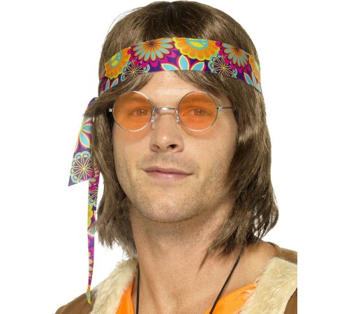 toptan-xml-dropshipping-Turuncu Renk Camlı 60 lı Yıllar Hippi Lennon Gözlüğü