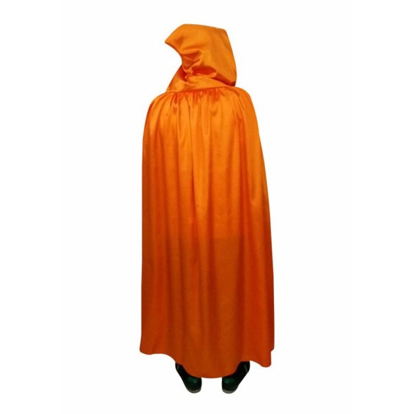 toptan-xml-dropshipping-Turuncu Renk Kapişonlu Halloween Pelerin 140 cm