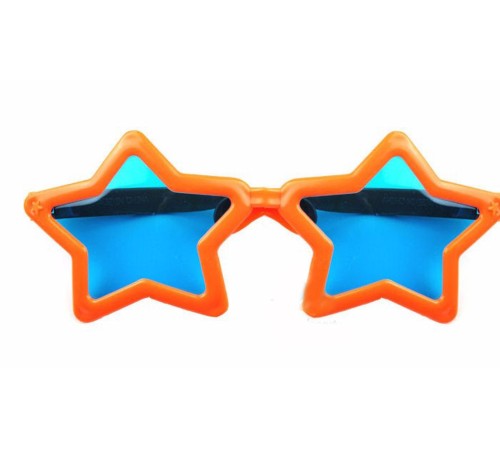 toptan-xml-dropshipping-Turuncu Renk Mega Boy Megastar Yıldız Şekilli Parti Gözlüğü