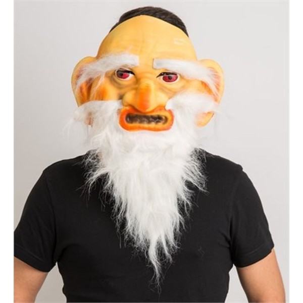 toptan-xml-dropshipping-Uzun Ak Sakallı Gulyabani Halloween Maskesi Küçük Boy